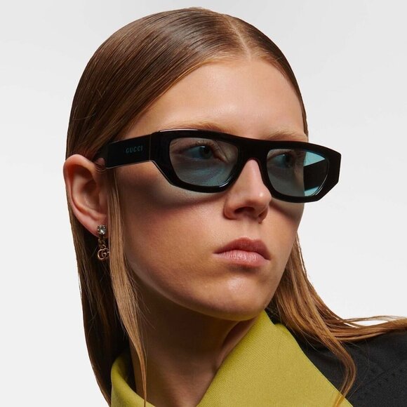 Final Price! Gucci GG1134S 004 Black Green Sunglasses - Picture 5 of 12
